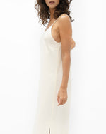 1 People Calabar Mulberry Silk Slip Strap Maxi Dress in White
