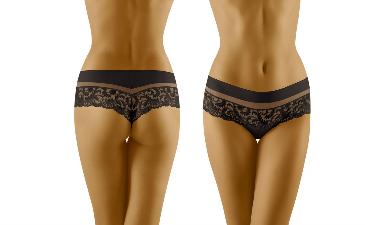 Wolbar Cantata Shorts Soft Microfibre Thong Black