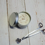 The Stirling Candle Company Chamomile & Sandalwood - Travel Tin Candle - Wooden Wick