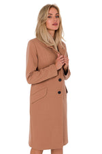 Moe Fleece Classic Cut Coat beige