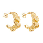 Ballinger Crumpled Gold Hoops