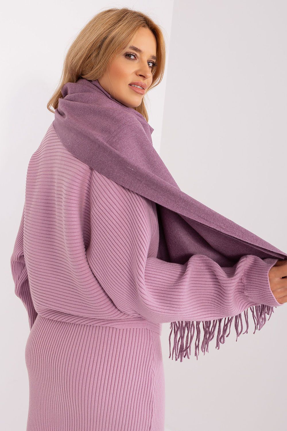 AT Warm Tassel Winter Shawl Scarf