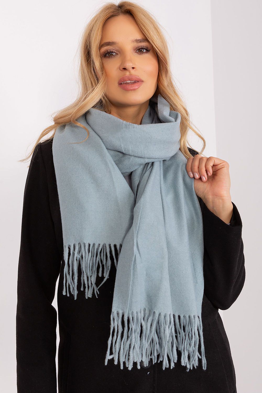 AT Warm Tassel Winter Shawl Scarf green 3 one-size-fits-all
