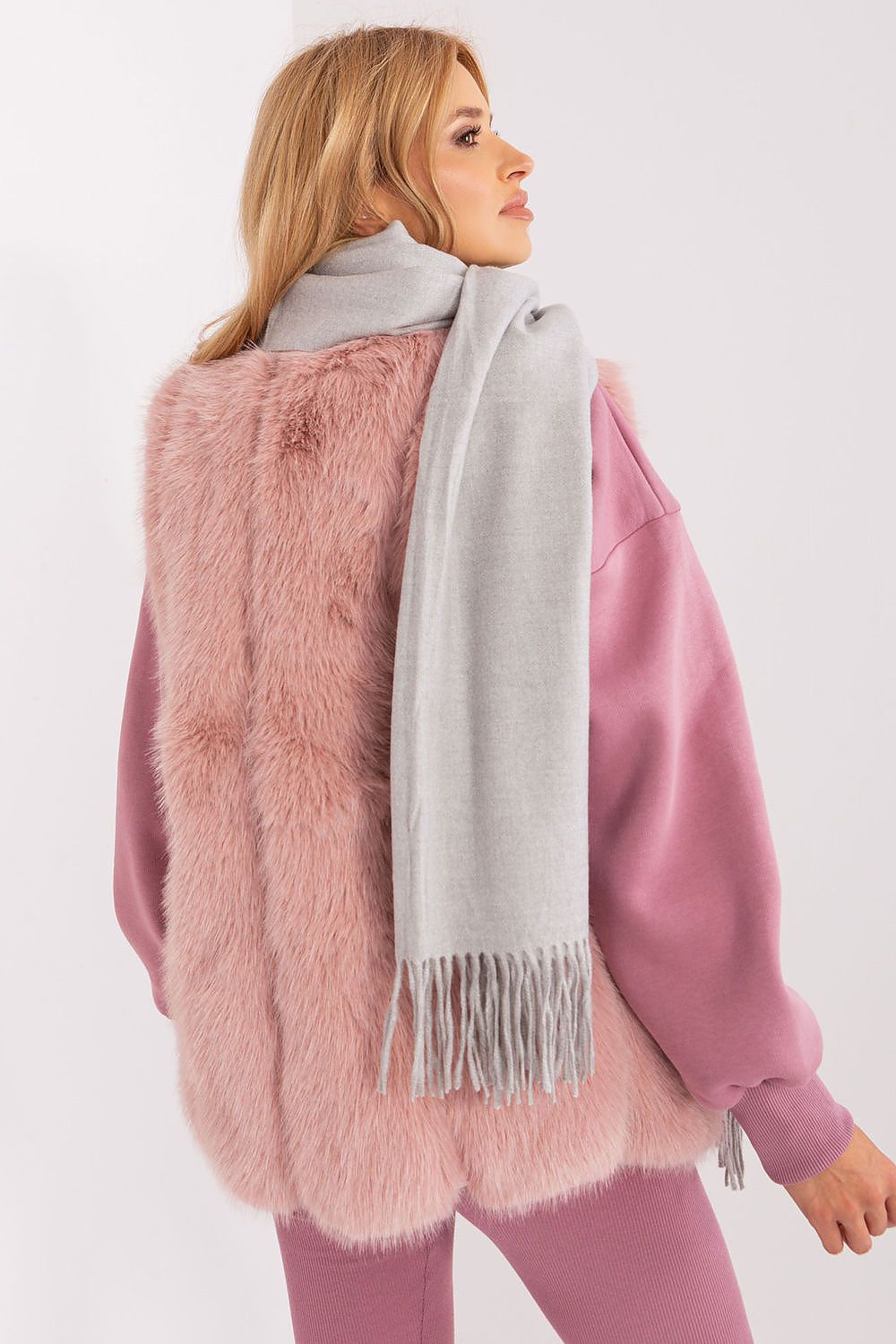 AT Warm Tassel Winter Shawl Scarf