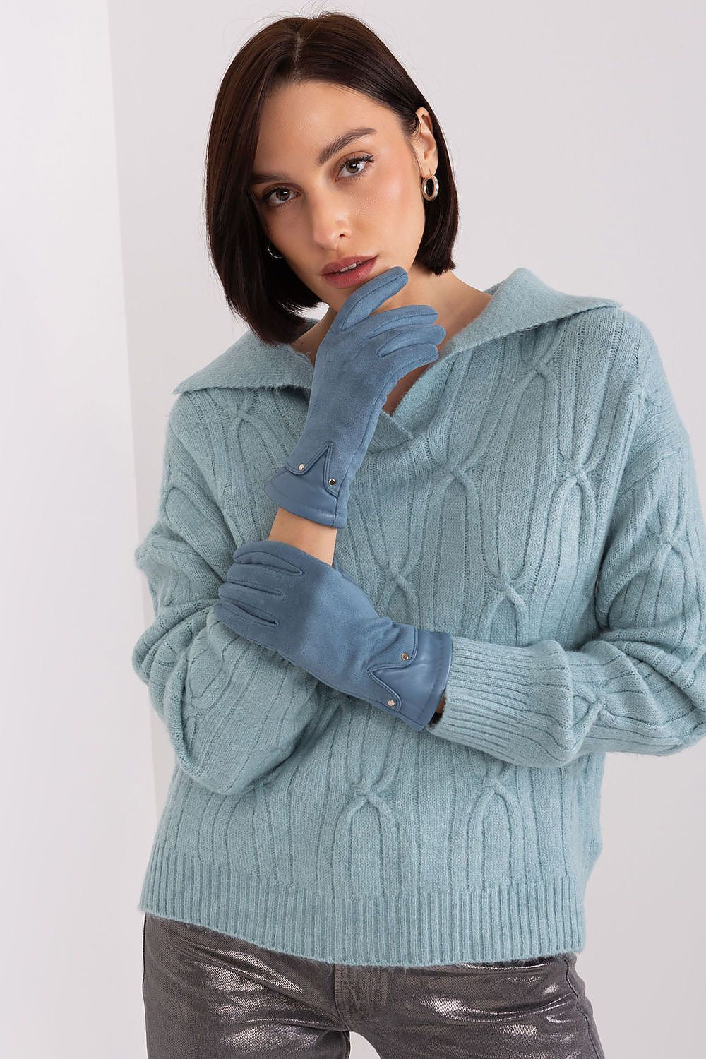 AT Dual-Material Touchscreen Gloves blue
