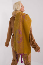 AT Striped Tassel Winter Shawl Scarf