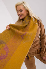 AT Striped Tassel Winter Shawl Scarf