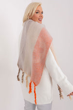 AT Striped Tassel Winter Shawl Scarf