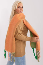 AT Striped Tassel Winter Shawl Scarf