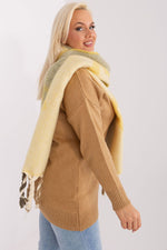 AT Striped Tassel Winter Shawl Scarf