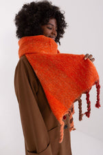 AT Striped Tassel Winter Shawl Scarf