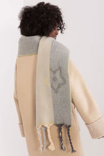 AT Striped Tassel Winter Shawl Scarf