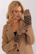 AT Touchscreen Smooth Winter Gloves with Removable Lining beige