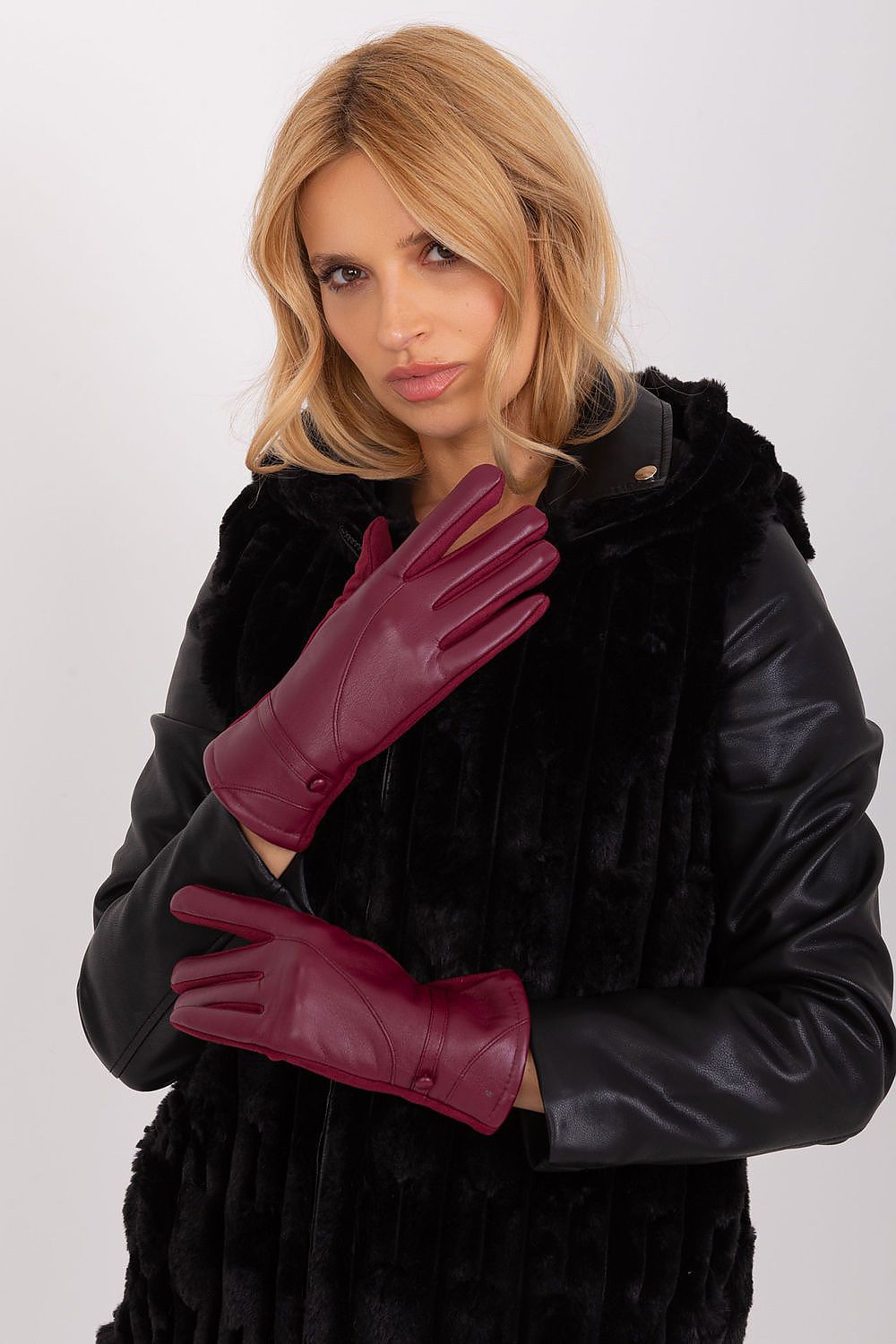 AT Elegant Strap Gloves red