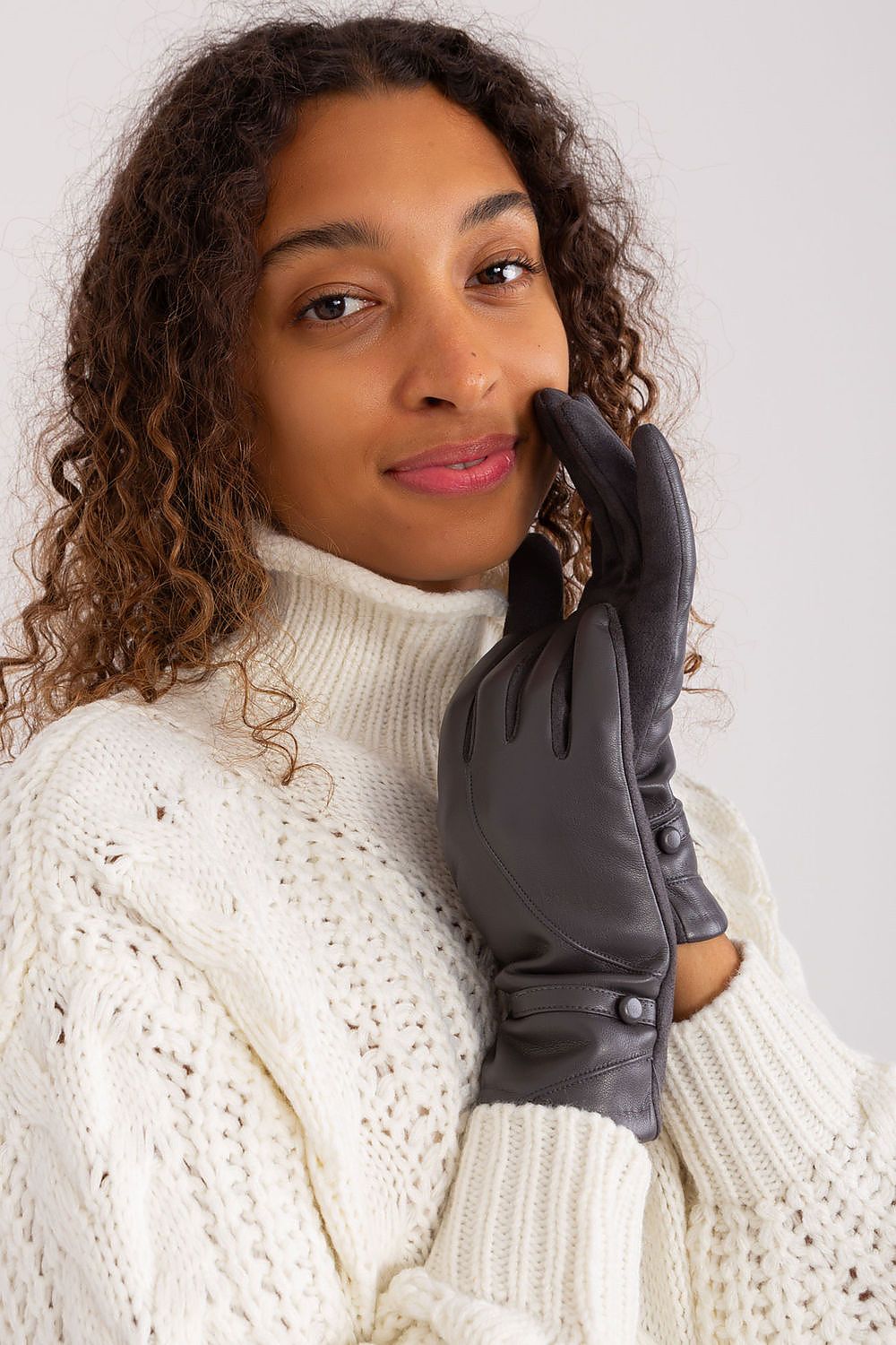 AT Elegant Strap Gloves grey