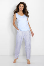 Momenti Per Me Oversize U-Neck Two-Piece Pyjama Set blue