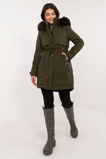 Factory Price Fur Hooded Quilted Coat