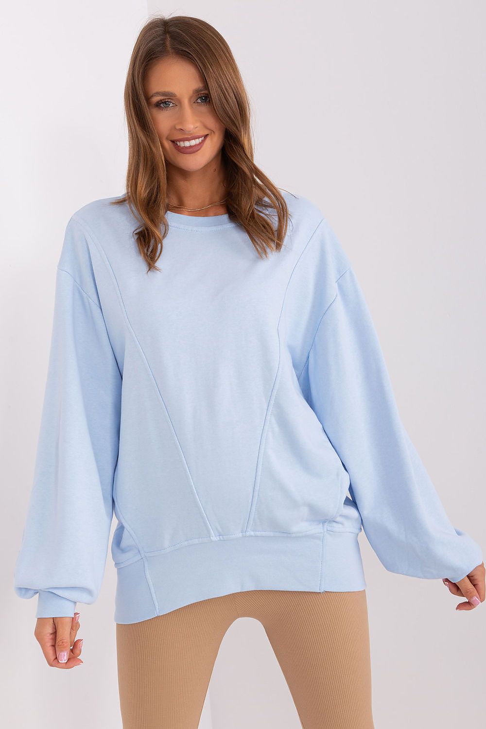Ex Moda Classic Casual Sweatshirt blue one-size-fits-all
