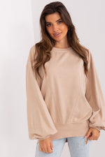 Ex Moda Classic Casual Sweatshirt beige 2 one-size-fits-all