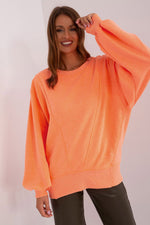 Ex Moda Classic Casual Sweatshirt orange one-size-fits-all