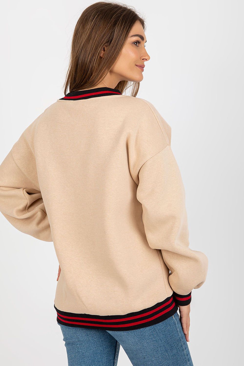 Ex Moda Manhattan NY Slogan V Neck Sweater