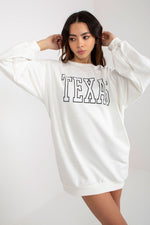 Ex Moda TEXAS Slogan Long Sweatshirt beige 2 one-size-fits-all