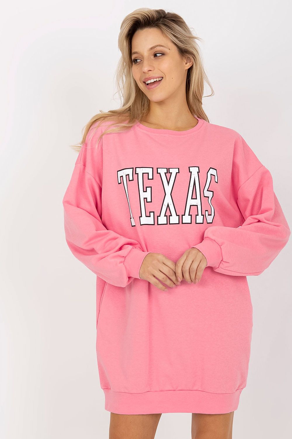Ex Moda TEXAS Slogan Long Sweatshirt