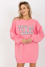 Ex Moda TEXAS Slogan Long Sweatshirt