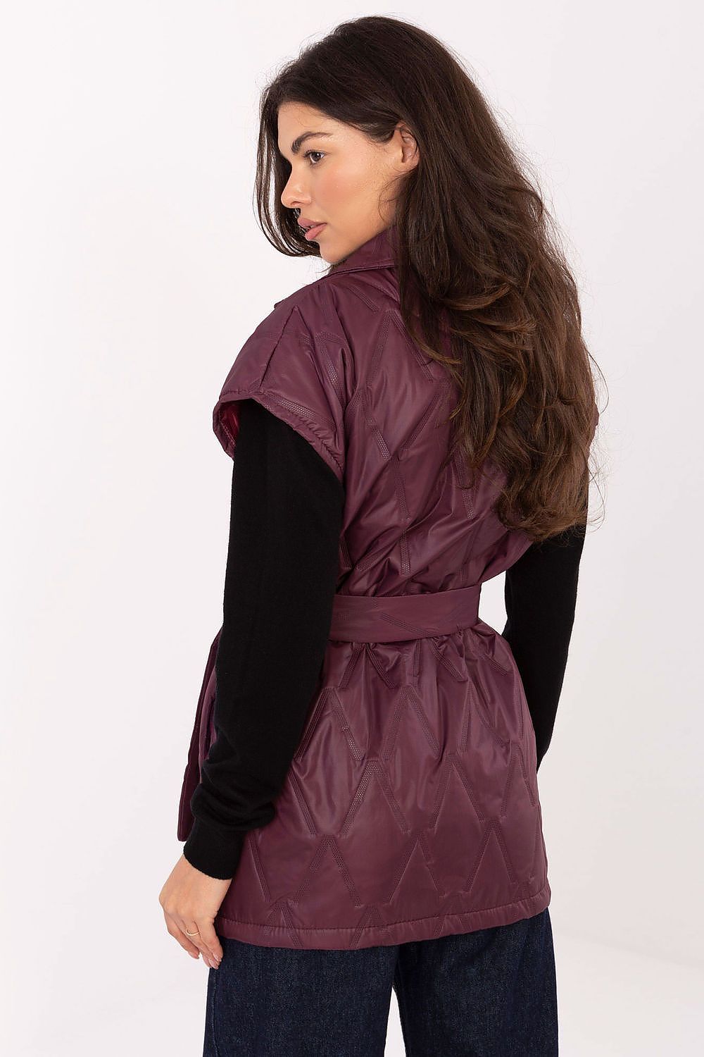 Rue Paris Quilted Buttoned Gilet Vest