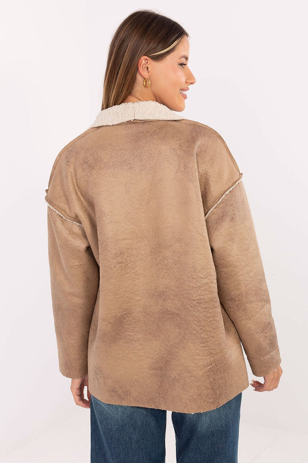 Factory Price Faux Fur Lapel Jacket