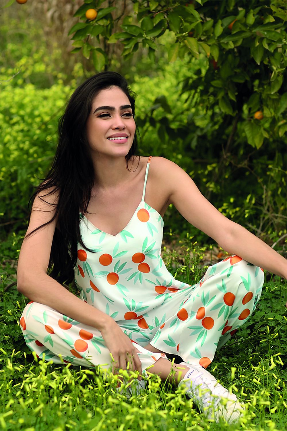 DKaren Two Piece Print Satin Pyjamas Set multicolor