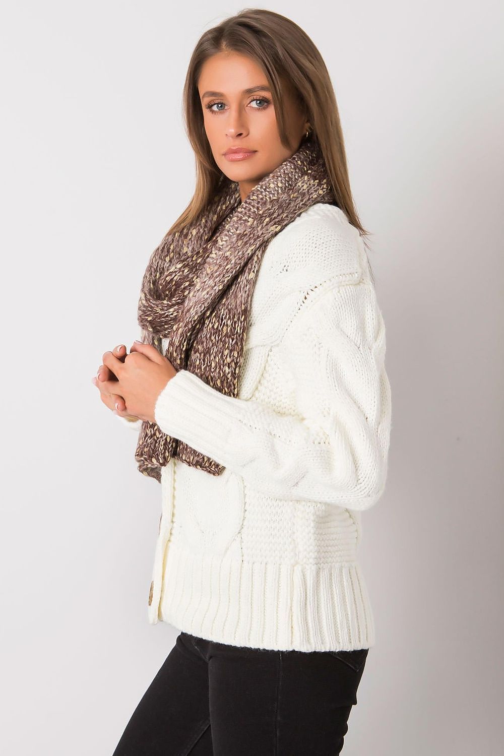 AT Metallic Thread Scarf