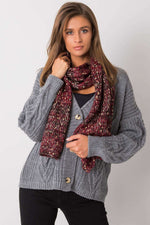 AT Metallic Thread Scarf red one-size-fits-all