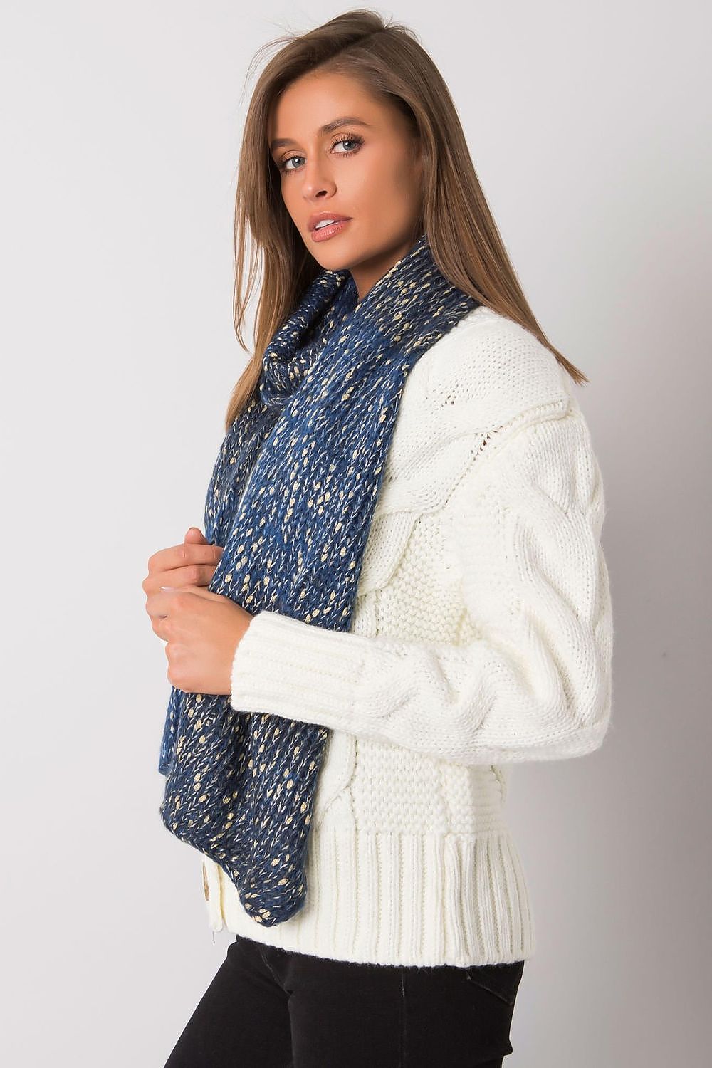 AT Metallic Thread Scarf