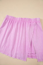 Two Piece Mineral Wash Cotton Loungewear Set