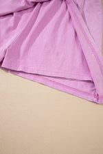 Two Piece Mineral Wash Cotton Loungewear Set