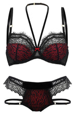 Confidante Devil Lace Brief Black/Red