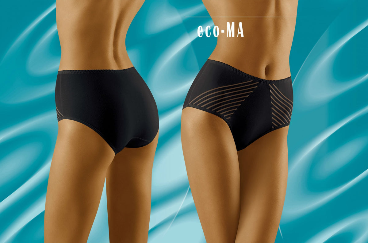 Wolbar Eco-Ma Sheer Cotton Briefs Black