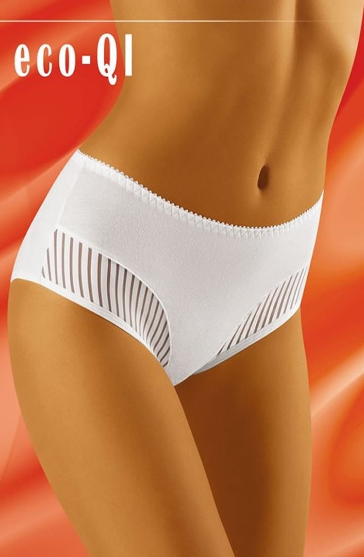 Wolbar Eco-QI Lace Edge Briefs White
