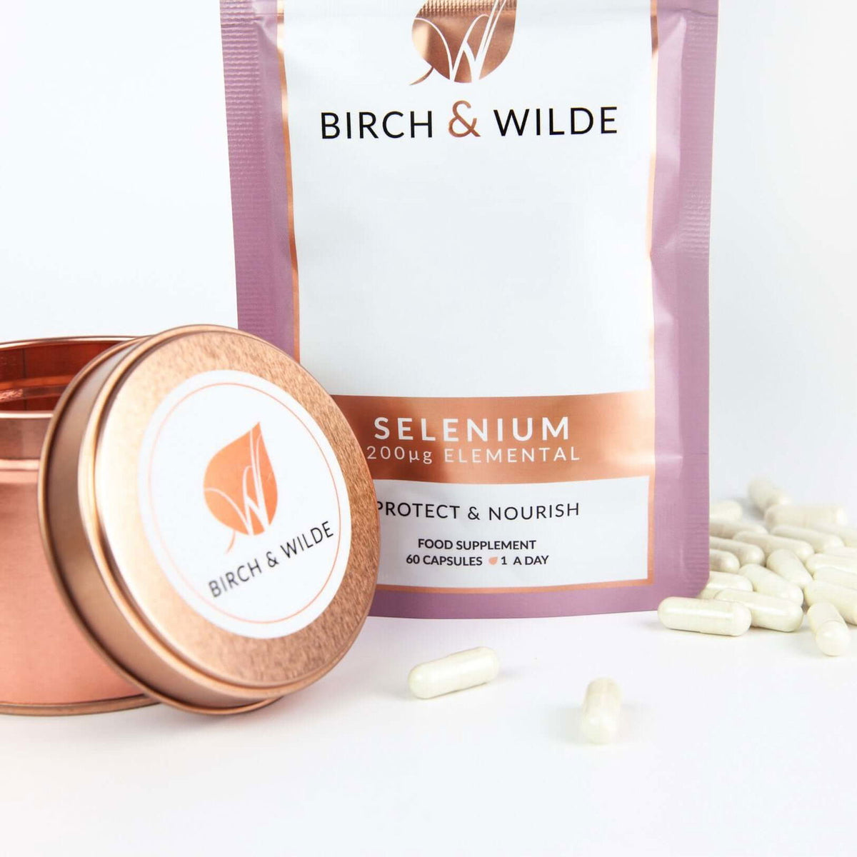 Elemental Selenium Supplement Capsules x 60 | 2 Month Refill Pouch