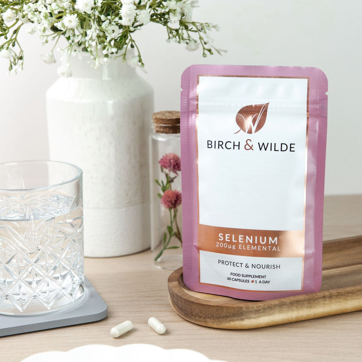 Elemental Selenium Supplement Capsules x 60 | 2 Month Refill Pouch