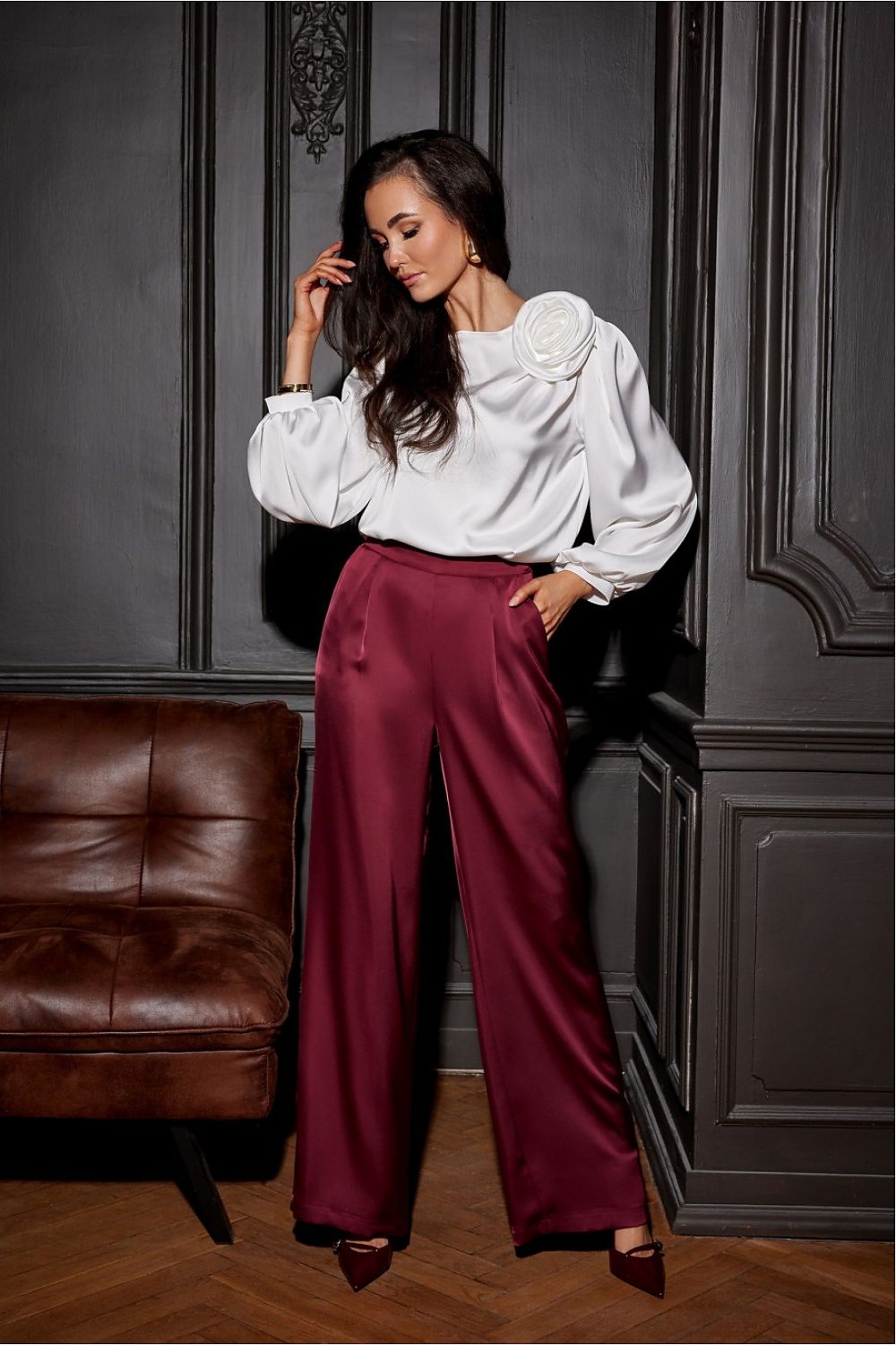 Evelyn Satin Blouse | Roco Fashion