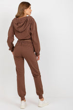 Ex Moda Loungewear Set with Hooded Sweatshirt and Long Pants