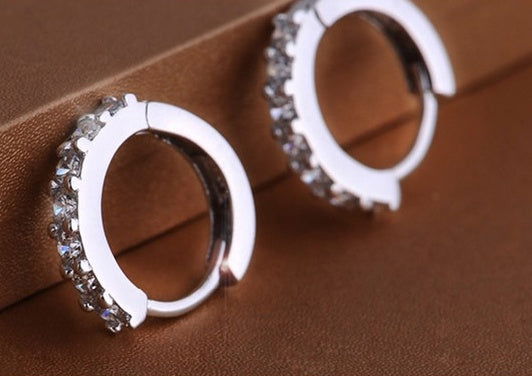 Fae Sterling Silver Huggie Earrings