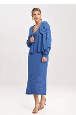 Figl Two-Piece Midi Dress and Bolero Co-Ord Set blue 2 one-size-fits-all