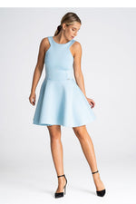 Flared Bottom Fitted Top Cocktail Dress | Figl Blue