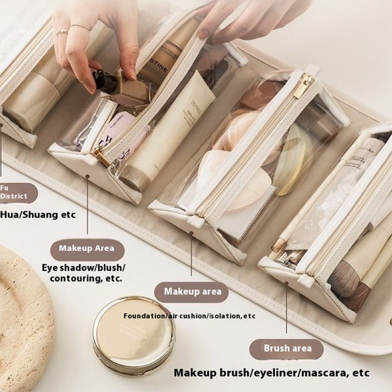 Folding Cosmetic Bag Large Capacity Waterproof Travel Makeup Toiletry Bag