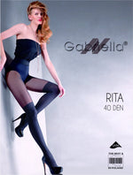 Gabriella Rita 387 faux knee-high tights in black