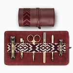 Gaucho Grooming Roll, Bordeaux Red Red Tonal Red & Cream Included