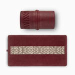 Gaucho Grooming Roll, Bordeaux Red Red Tonal Bronze & Cream Not included